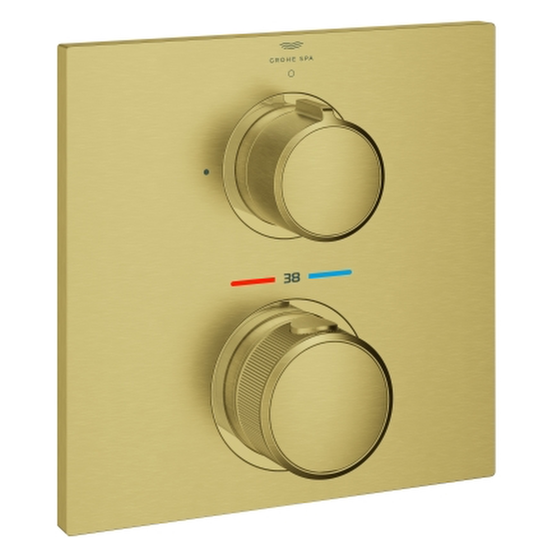 Thermostat Allure 19380_2, Fertigmontageset für Rapido SmartBox, 1 Absperrventil, chrom