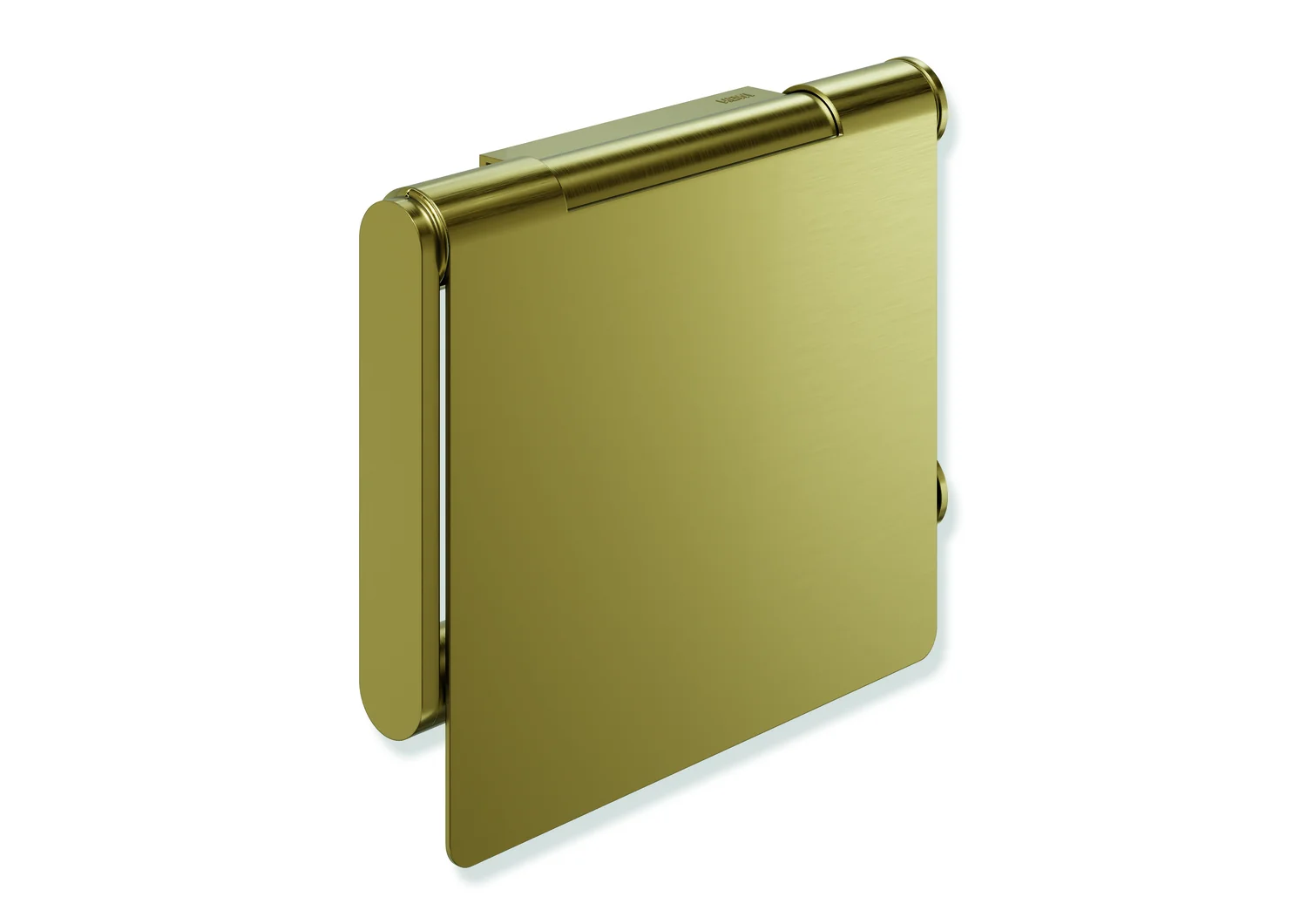 HEWI WC-Papierhalter mit Deckel, System 900, PVD gold gebürstet, Edelstahl, 135 mm breit, 110 mm hoch