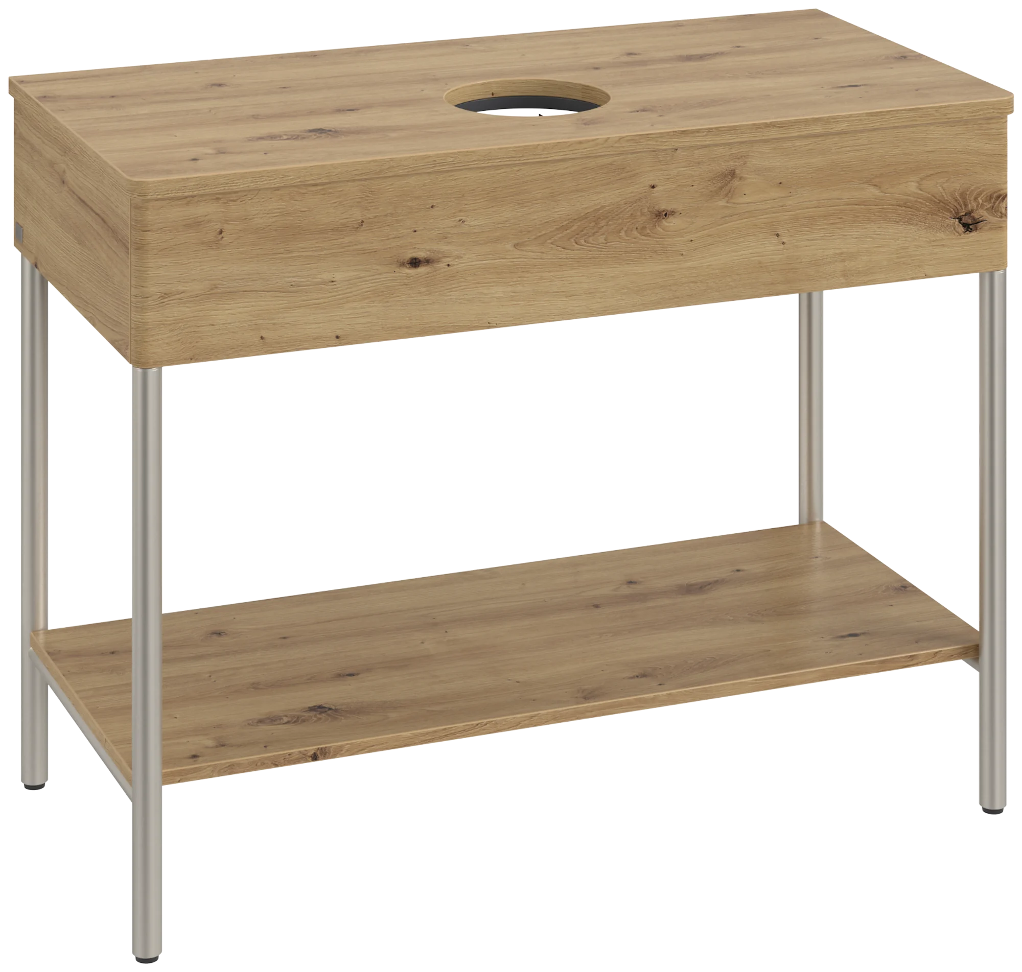 Villeroy & Boch Waschbeckenunterschrank Artis L64010, Eckig Oak Natural Touch, 1000x782x500mm, mit Beleuchtung und Push-to-open Funktion