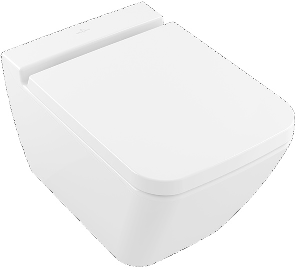 Wand-Tiefspül-WC DirectFlush „Finion“ 37,5 × 35 cm in Weiß Alpin mit CeramicPlus, ohne Spülrand
