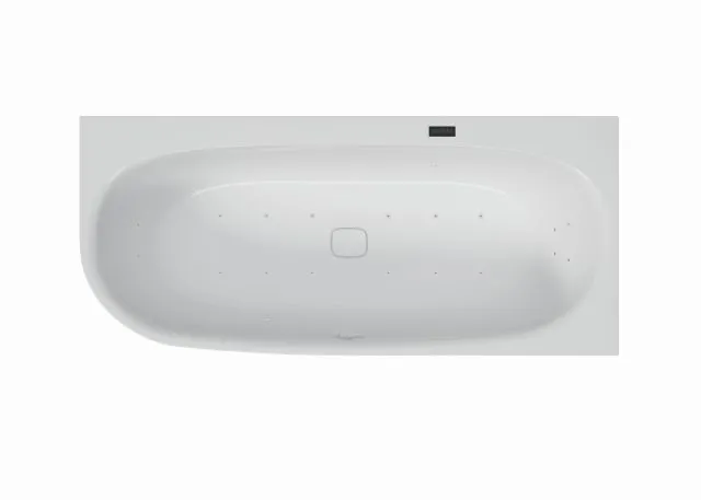 Hoesch Whirlwanne „iSensi“ mit Airsystem „iSensi“ eck, asymmetrisch 160 × 75 cm, rechts in Weiß-Schwarz Hoesch Whirlwanne „iSensi“ mit Airsystem „iSensi“ eck, asymmetrisch 160 × 75 cm, rechts in Weiß-Schwarz