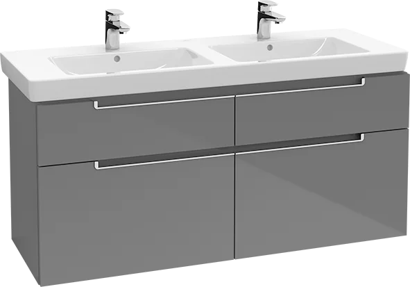 Villeroy & Boch Subway 2.0 Waschbeckenunterschrank A91710, 1287 x 590 x 449 mm, Glossy Grey