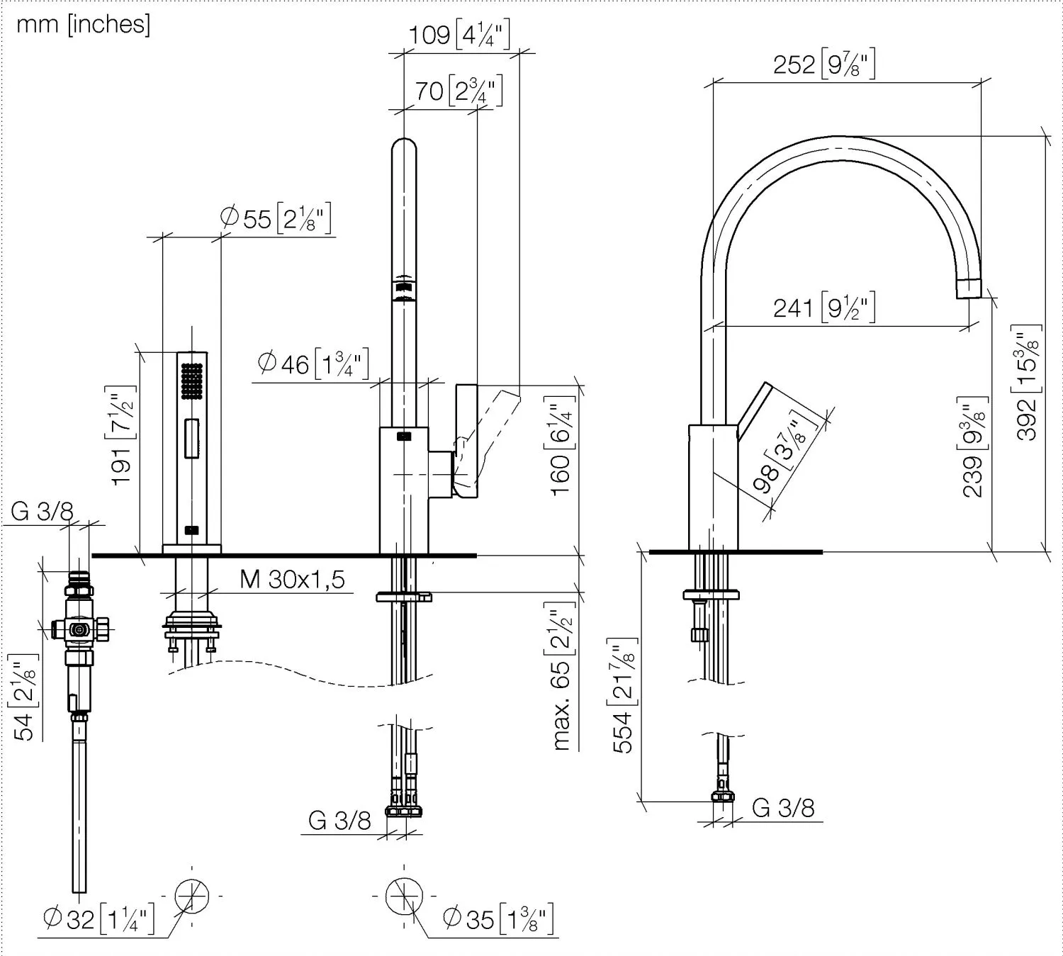 Einhebelmischer für Spül-/ Profibrause TARA ULTRA Chrom 33836875 Einhebelmischer für Spül-/ Profibrause TARA ULTRA Chrom 33836875