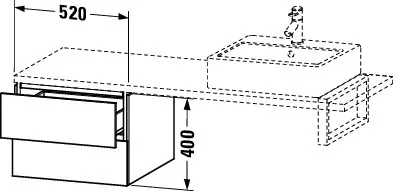 Duravit Unterschrank für Konsole „L-Cube“ 52 × 40 × 54,7 cm