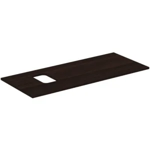 Waschtischplatte i.life B Ausschnitt links für eine Schale 1202x507x18mm Weiß matt