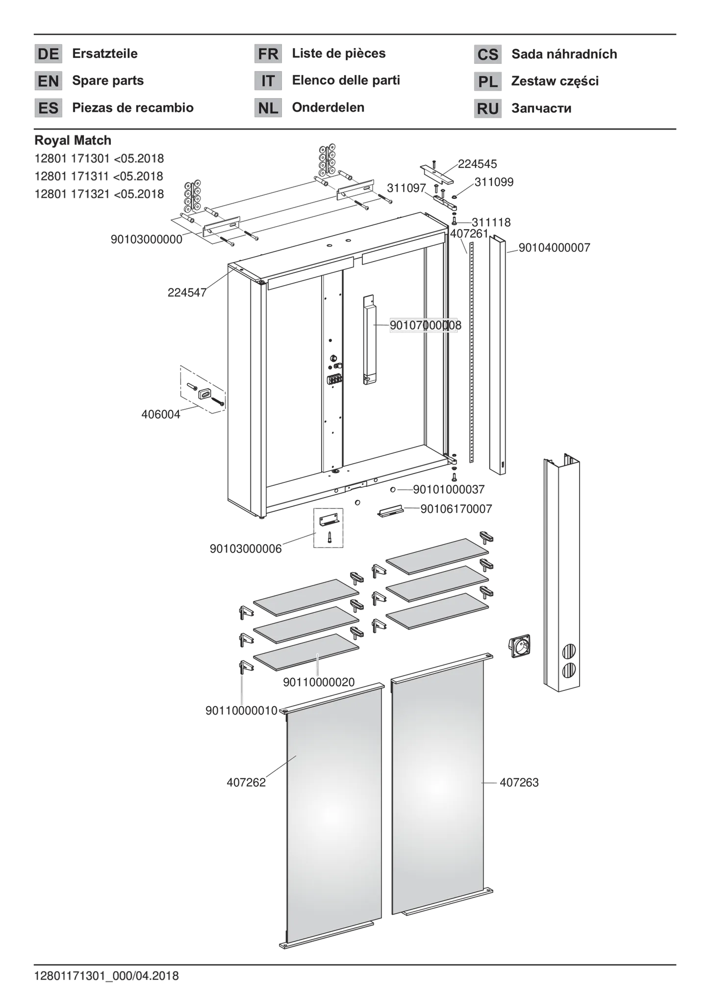 KEUCO Wandvorbau Spiegelschrank Wandvorbau „Royal Match“ 650 × 700 × 160 mm in Silber (eloxiert)