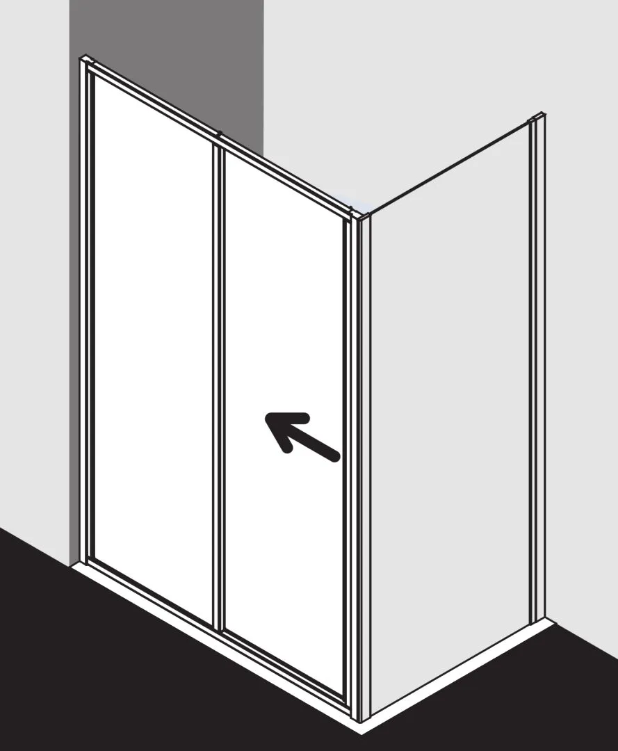 Kermi Duschdesign IBIZA 2000 ST2, Duschkabine mit Gleittür