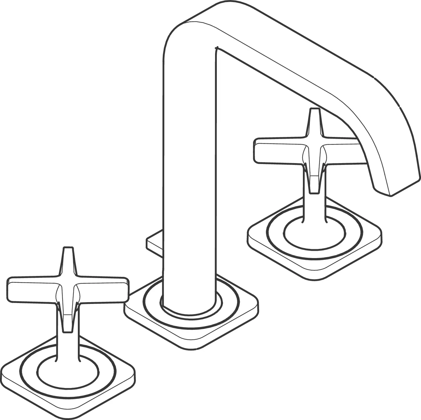 Hansgrohe AXOR Citterio E 3-Loch Waschtischarmatur 170 Chrom Hansgrohe AXOR Citterio E 3-Loch Waschtischarmatur 170 Chrom