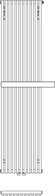 Kermi Design-Heizkörper „Pio®“ zweilagig 48,4 × 75 cm in Graphit Metallic
