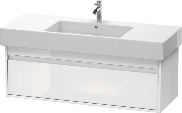 Duravit Waschtischunterschrank wandhängend „Ketho“ 120 × 41 × 45,5 cm Weiß Hochglanz Duravit Waschtischunterschrank wandhängend „Ketho“ 120 × 41 × 45,5 cm Weiß Hochglanz