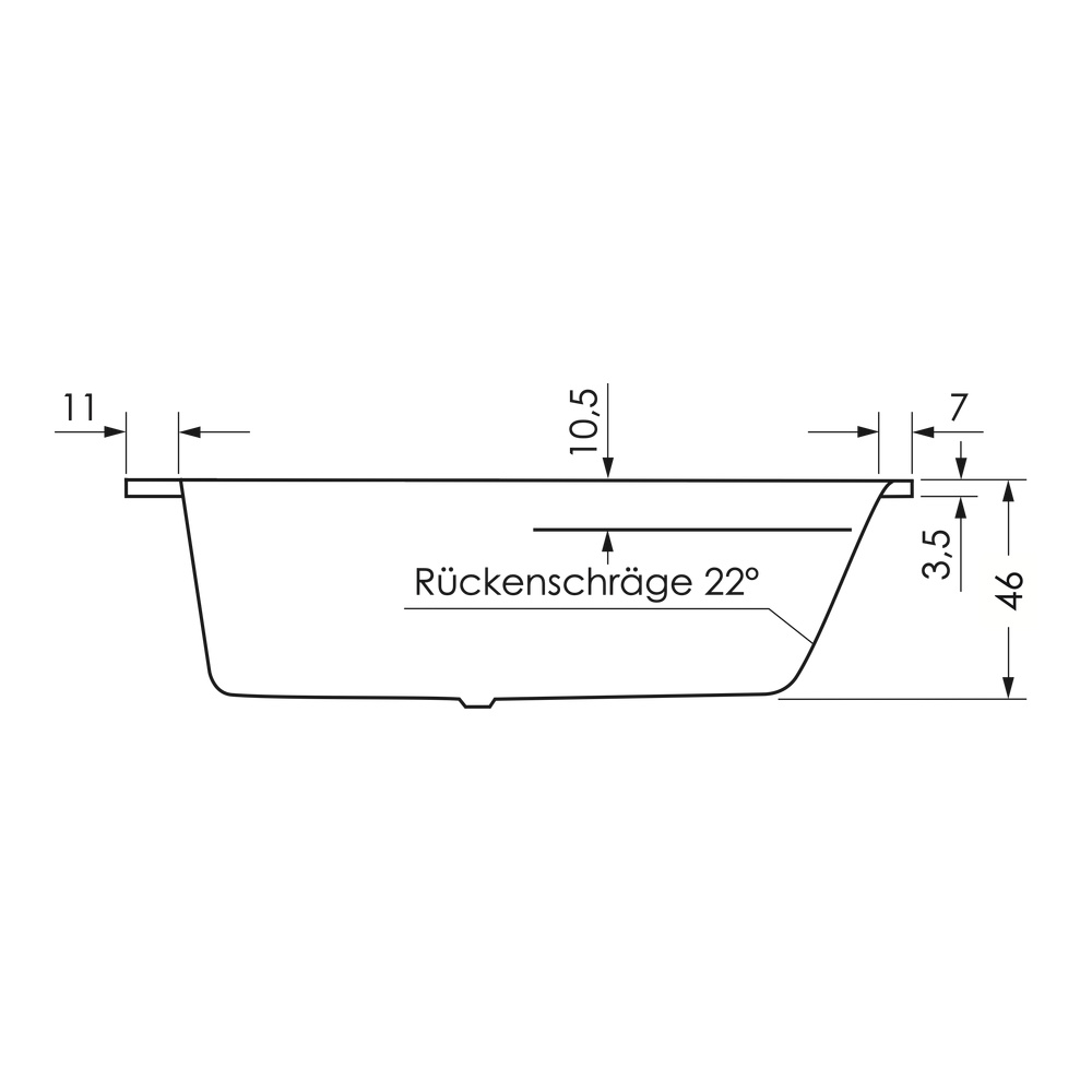 repaBAD Badewanne „Tika“ trapez 1650 × 950 mm, Mittelablauf, links in Weiß Matt repaBAD Badewanne „Tika“ trapez 1650 × 950 mm, Mittelablauf, links in Weiß Matt
