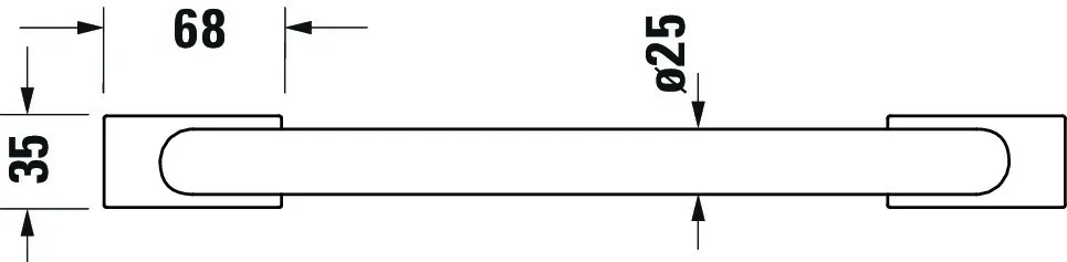 Duravit Badewannengriff „Karree“ in chrom Duravit Badewannengriff „Karree“ in chrom