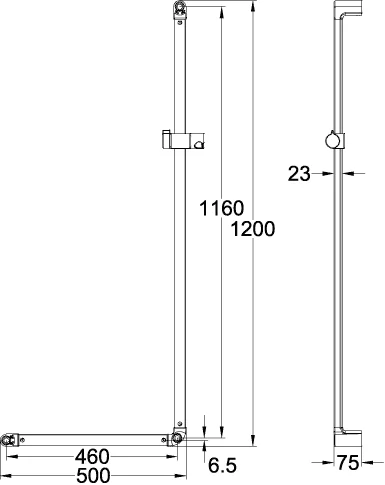 Villeroy & Boch ViCare HaltegriffDESIGN 921712, Aluminium, 500 mm
