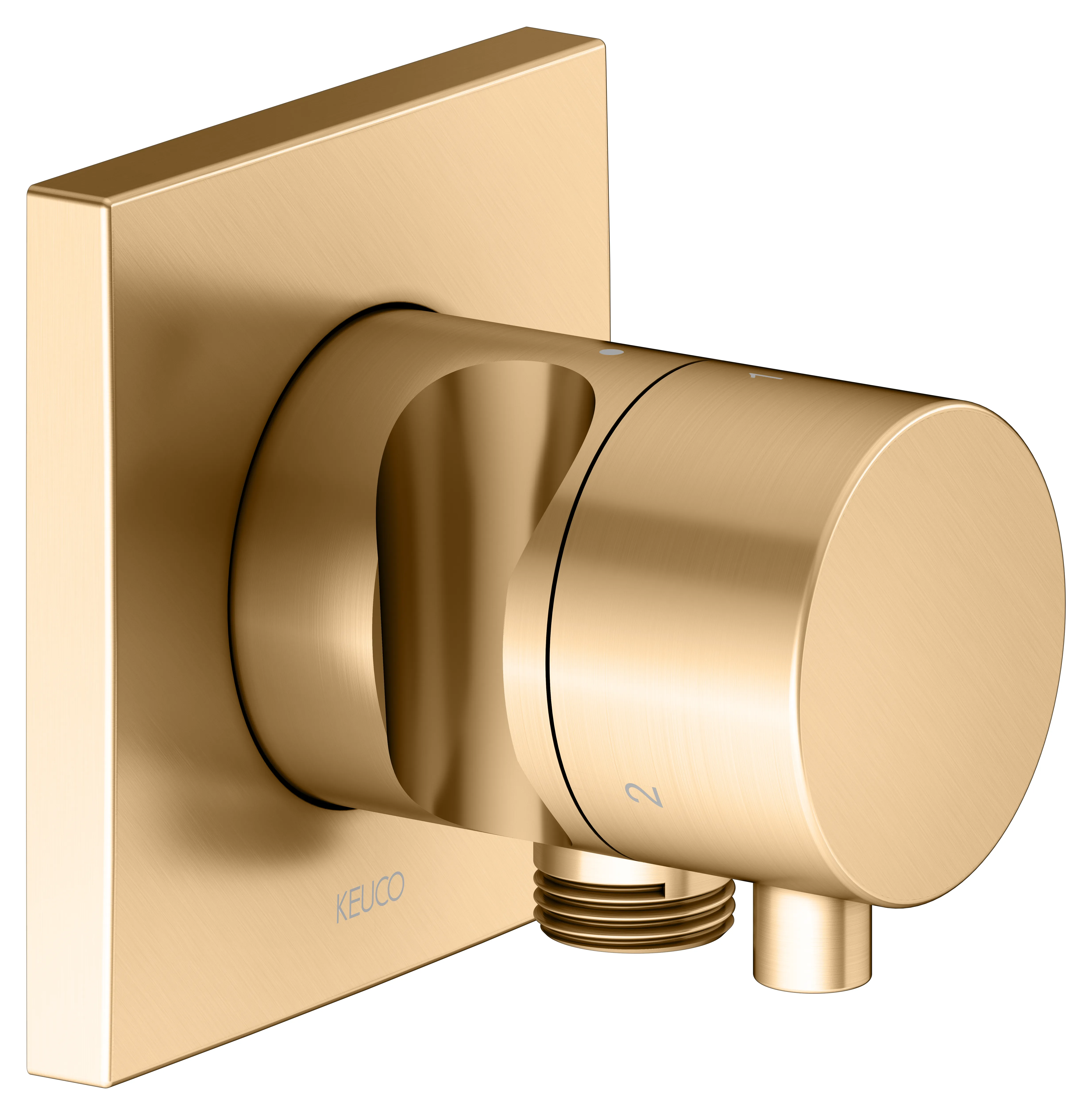 IXMO 3-Wege Umstellventil UP DN15 IXMO Comfort, eckig Messing gebürstet