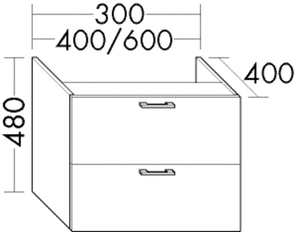 burgbad Hochschrank „Sys30“ 340 × 480 × 440 mm in Weiß Hochglanz