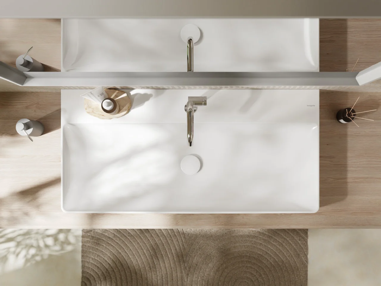 Hansgrohe Xelu Q Aufsatzwaschtisch, geschliffen, 1000x480 mm, weiß, SmartClean, ohne Überlauf Hansgrohe Xelu Q Aufsatzwaschtisch, geschliffen, 1000x480 mm, weiß, SmartClean, ohne Überlauf