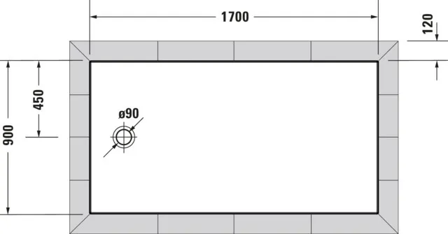 Duravit rechteck Duschwanne „Tempano“ 170 × 90 cm Duravit rechteck Duschwanne „Tempano“ 170 × 90 cm