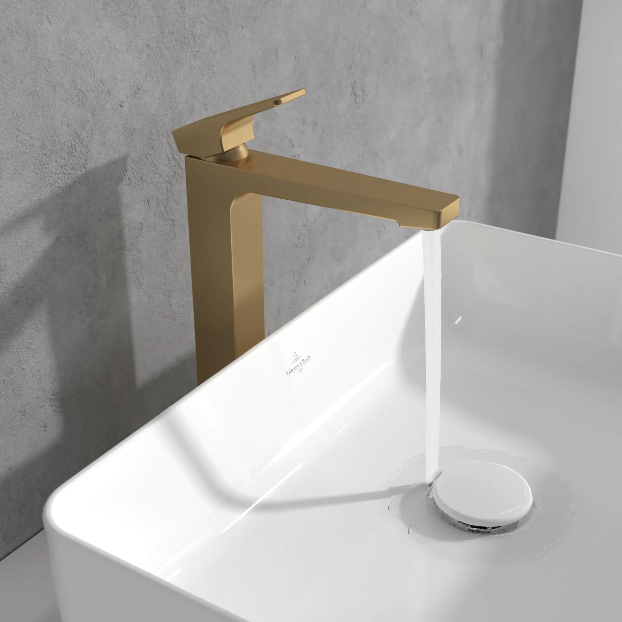 Einhand-Waschtischarmatur „Architectura Square“ 21,1 cm Ausladung 176 mm