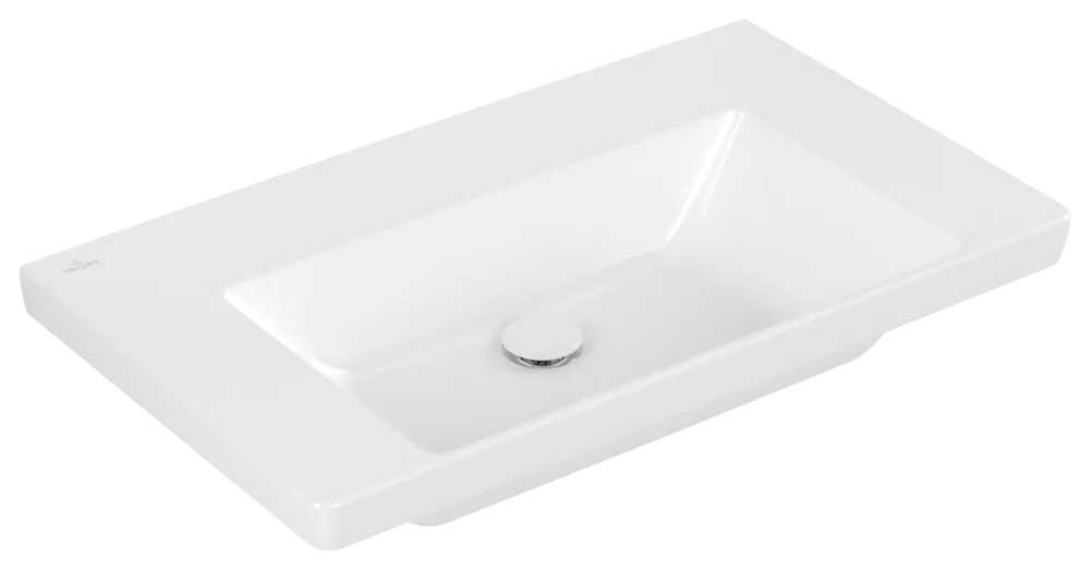 Villeroy & Boch Schrankwaschtisch Subway 3.0, 800x470x165 mm, glänzend weiß Alpin, TitanCeram, Wandmontage