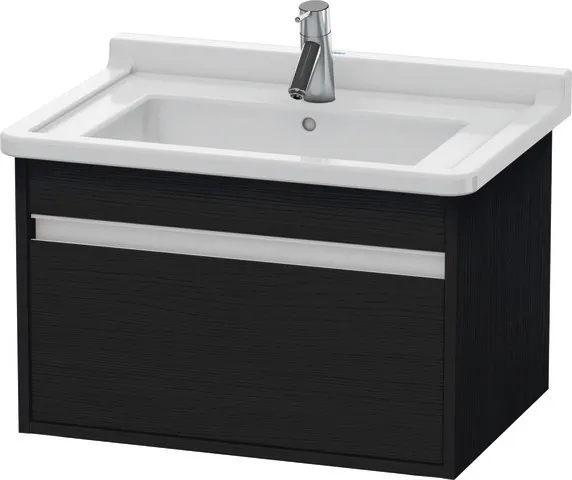 Duravit Waschtischunterschrank wandhängend „Ketho“ 65 × 41 × 45,5 cm Eiche Schwarz Duravit Waschtischunterschrank wandhängend „Ketho“ 65 × 41 × 45,5 cm Eiche Schwarz