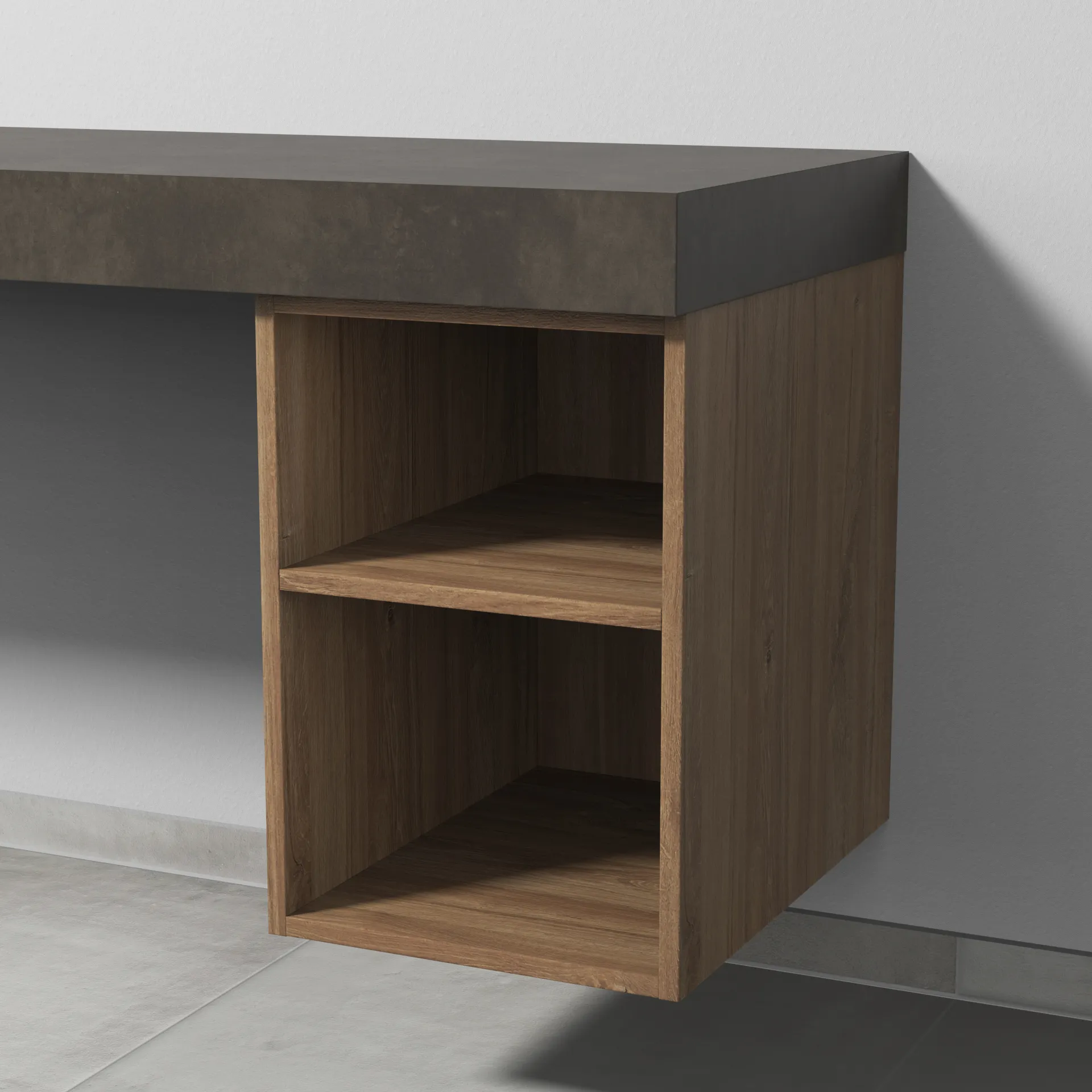 Sanipa Anbauregal „2morrow“ 350 × 510 × 498 mm in Eiche Kansas