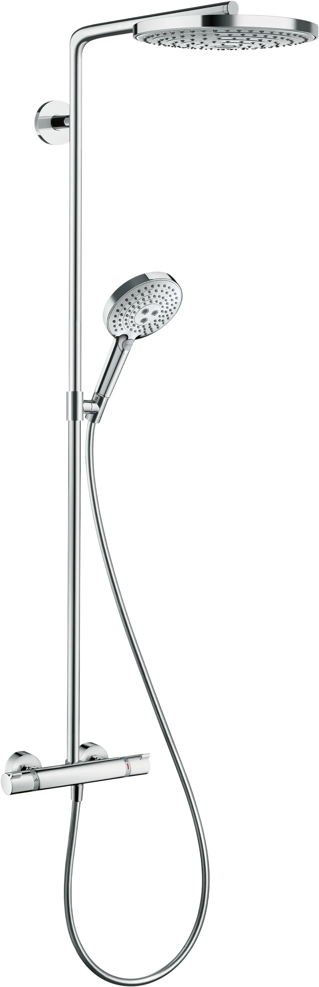 Hansgrohe Raindance Select S Showerpipe mit Thermostat, Chrom, 15 l/min, 398 mm Brausearmlänge Hansgrohe Raindance Select S Showerpipe mit Thermostat, Chrom, 15 l/min, 398 mm Brausearmlänge
