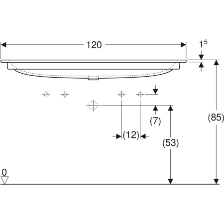 Schrankwaschtisch „iCon“ 120 × 48 cm mit KeraTect® Schrankwaschtisch „iCon“ 120 × 48 cm mit KeraTect®