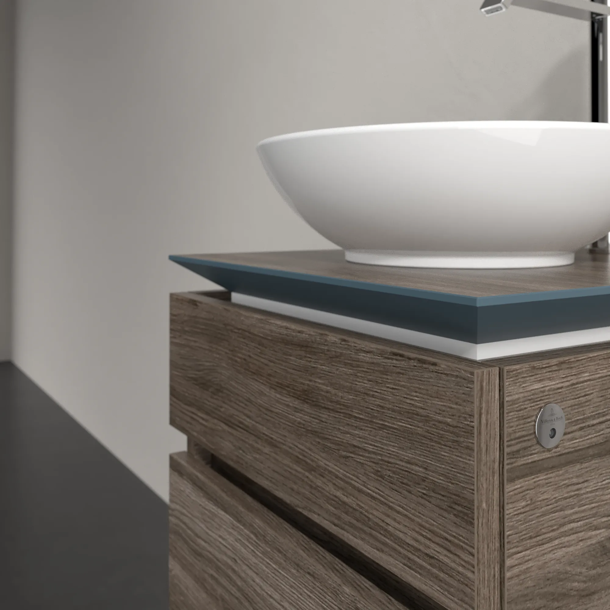 Villeroy & Boch Waschtischunterschrank „Legato“ für Schrankwaschtisch 450 × 550 × 500 mm Stone Oak, für Becken mittig Villeroy & Boch Waschtischunterschrank „Legato“ für Schrankwaschtisch 450 × 550 × 500 mm Stone Oak, für Becken mittig