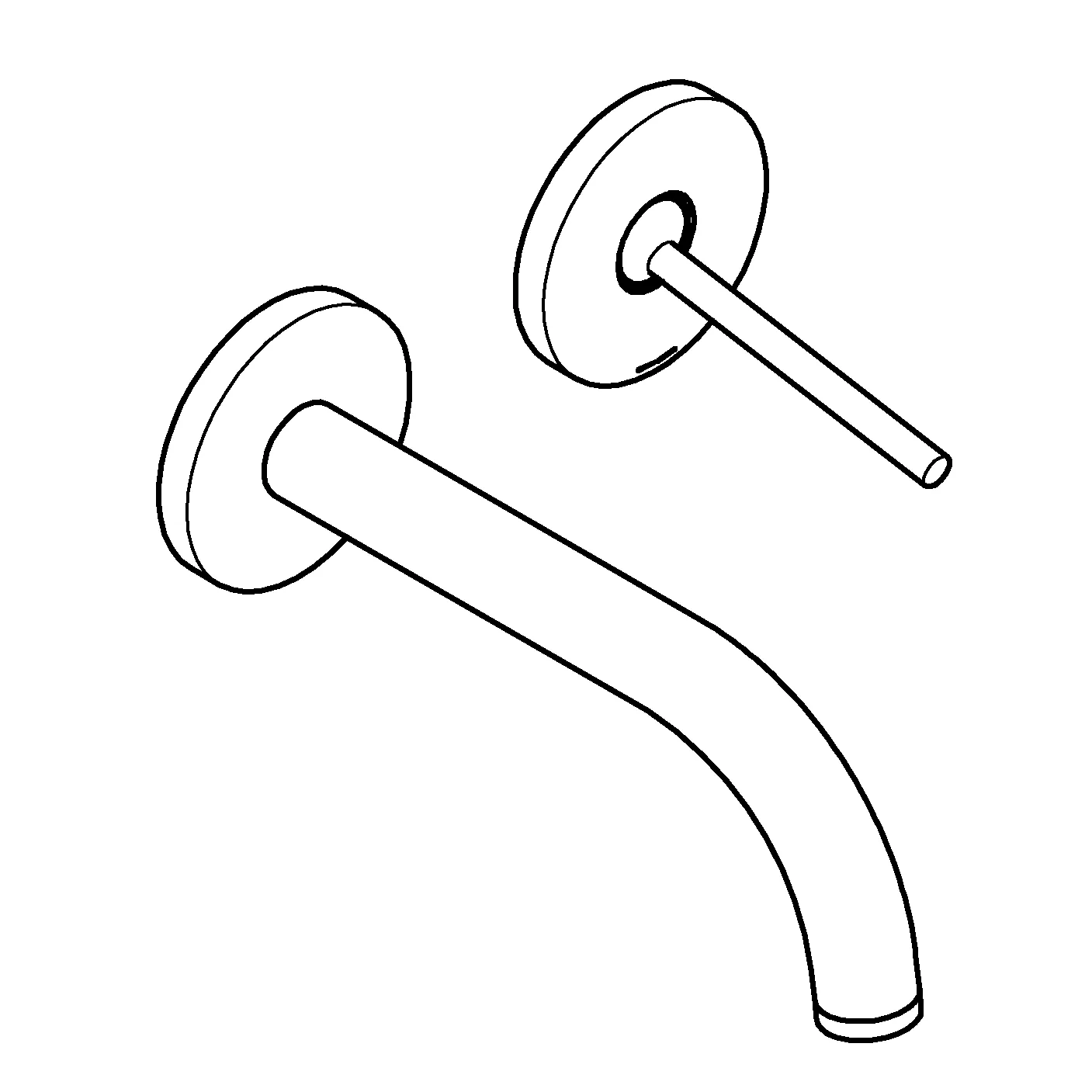 Grohe Atrio 2-Loch-Waschtischbatterie Wandmontage warm sunset Grohe Atrio 2-Loch-Waschtischbatterie Wandmontage warm sunset