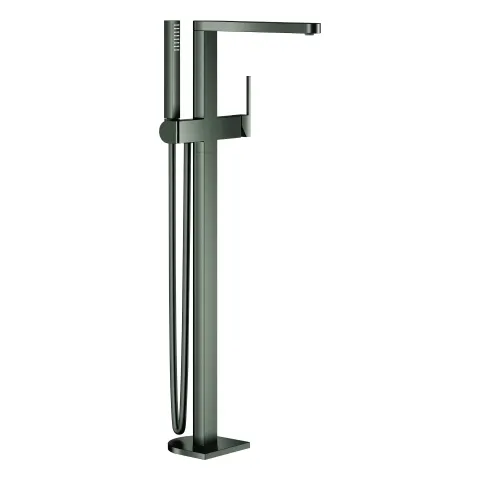 Einhand-Wannenbatterie Plus 23846_3, Bodenmontage, Fertigmontageset für 45984, mit Handbrauseset und Brauseschlauch, eigensicher, chrom Einhand-Wannenbatterie Plus 23846_3, Bodenmontage, Fertigmontageset für 45984, mit Handbrauseset und Brauseschlauch, eigensicher, chrom