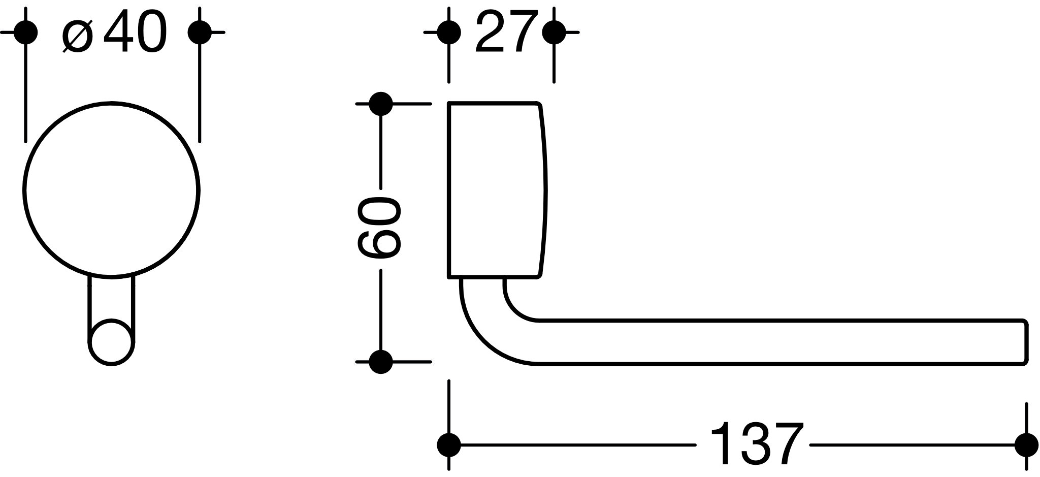 HEWI Reservetoilettenpapierhalter „System 815“ 4 × 13,3 × 6 cm