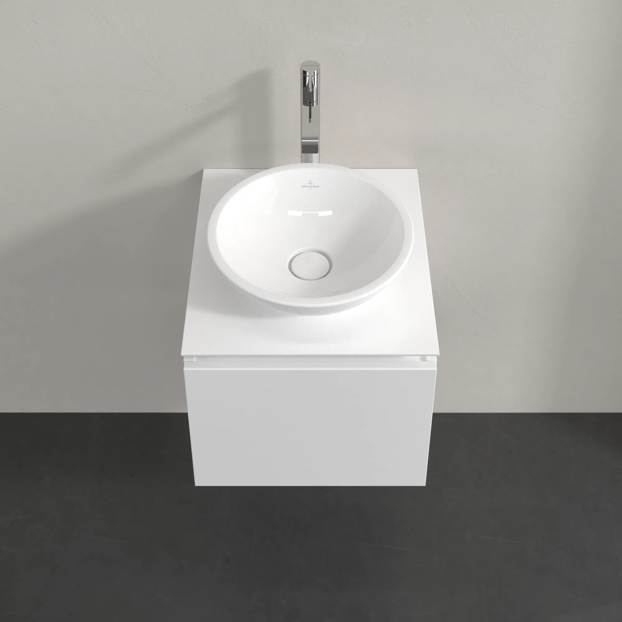Villeroy & Boch Waschtischunterschrank „Legato“ für Schrankwaschtisch 450 × 380 × 500 mm Glossy White, für Becken mittig Villeroy & Boch Waschtischunterschrank „Legato“ für Schrankwaschtisch 450 × 380 × 500 mm Glossy White, für Becken mittig