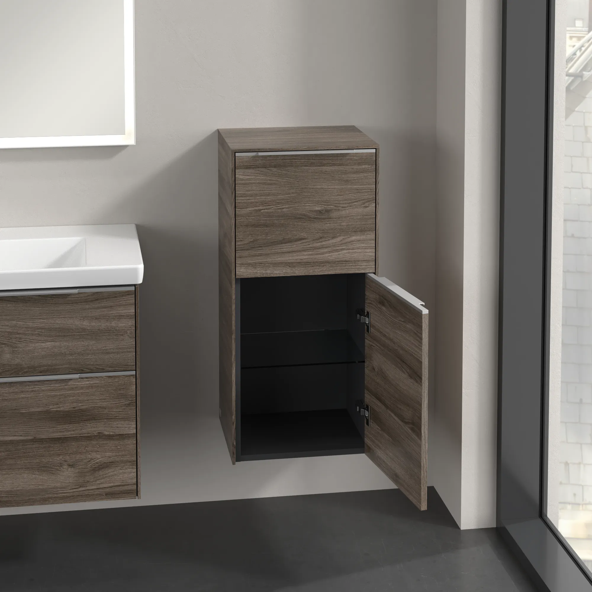 Villeroy & Boch Subway 3.0 Seitenschrank C59500, 400x860x362mm, Stone Oak