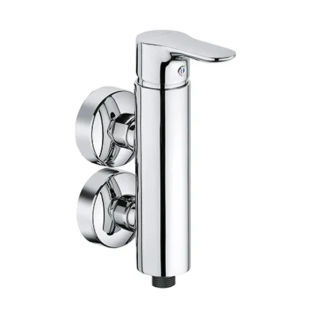 Kludi PURE&SOLID Brause-Einhandmischer DN15 vertikal chrom - Einhebelmischer mit geschlossener Metallhebel und Keramik-Kartusche für moderne Bäder Kludi PURE&SOLID Brause-Einhandmischer DN15 vertikal chrom - Einhebelmischer mit geschlossener Metallhebel und Keramik-Kartusche für moderne Bäder