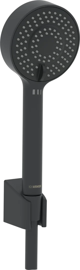 HansaBASICJET Handbrausegarnitur HansaBASICJET 4468 3-strahlig Matt-Schwarz