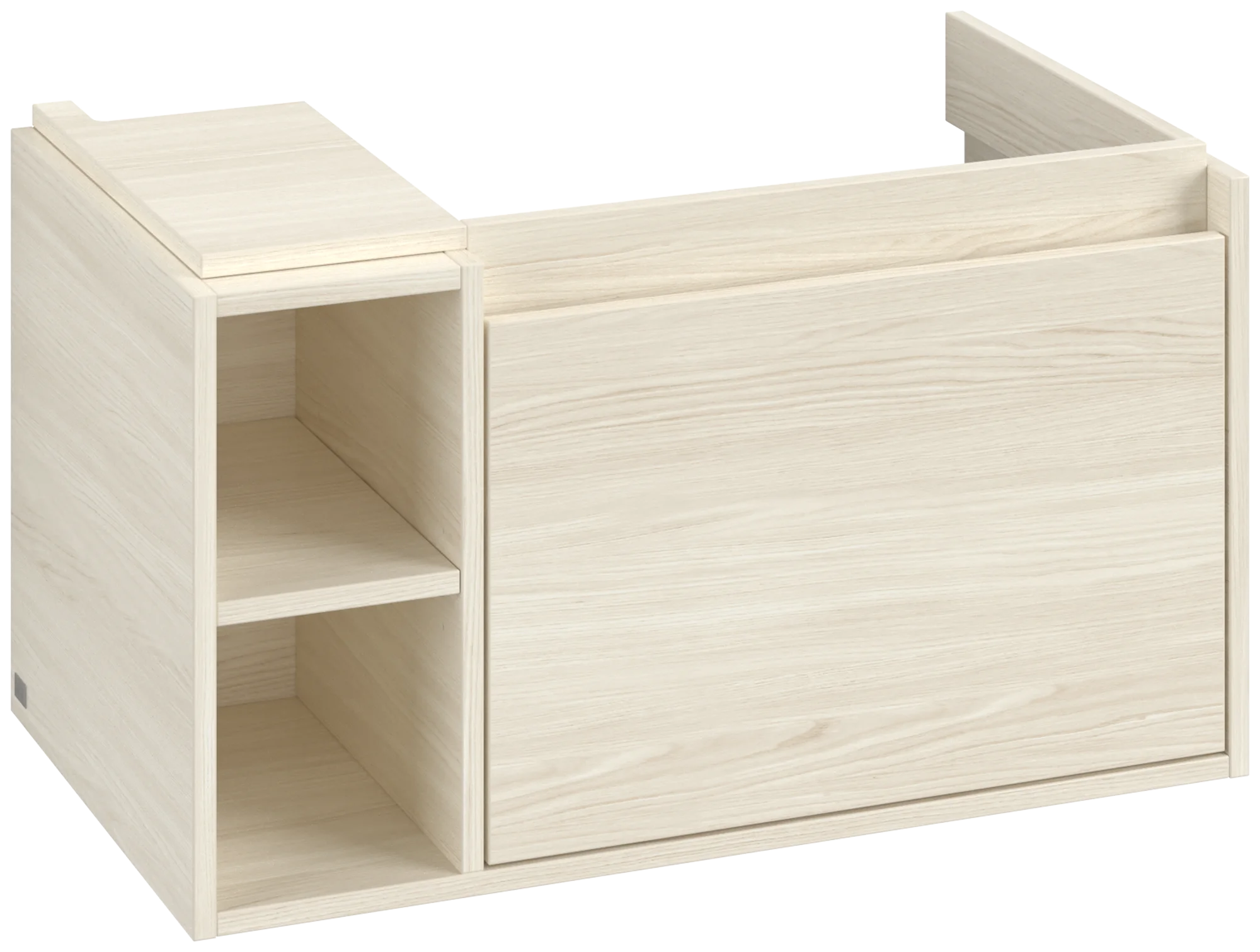 Villeroy & Boch Waschbeckenunterschrank Skyla, Eckig White Oak, 772x436x439mm, mit Absenkautomatik (SoftClosing), 1 Auszug, Wandmontage