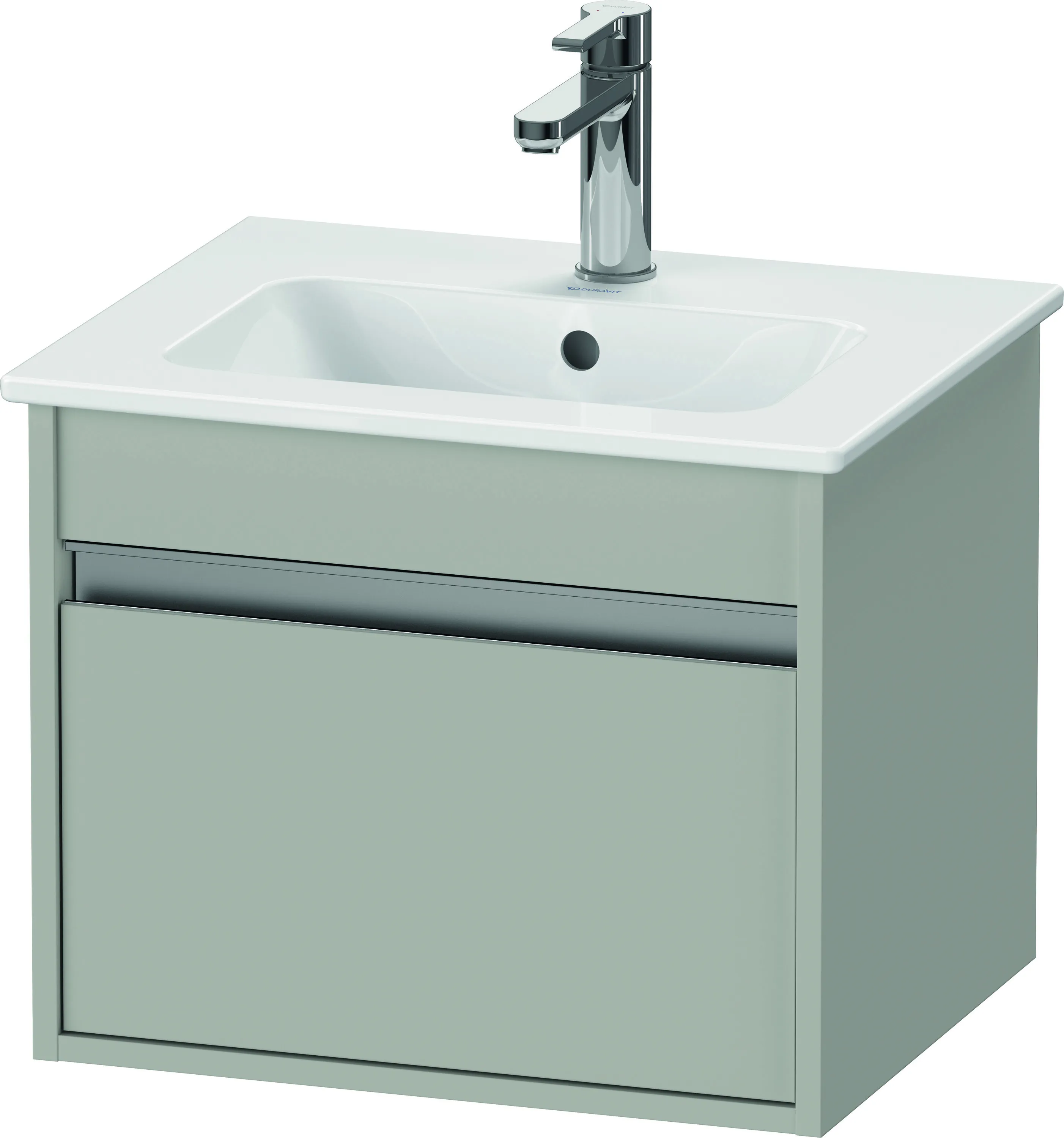 Duravit Waschtischunterschrank wandhängend „Ketho“ 50 × 41 × 41,2 cm in Betongrau Matt