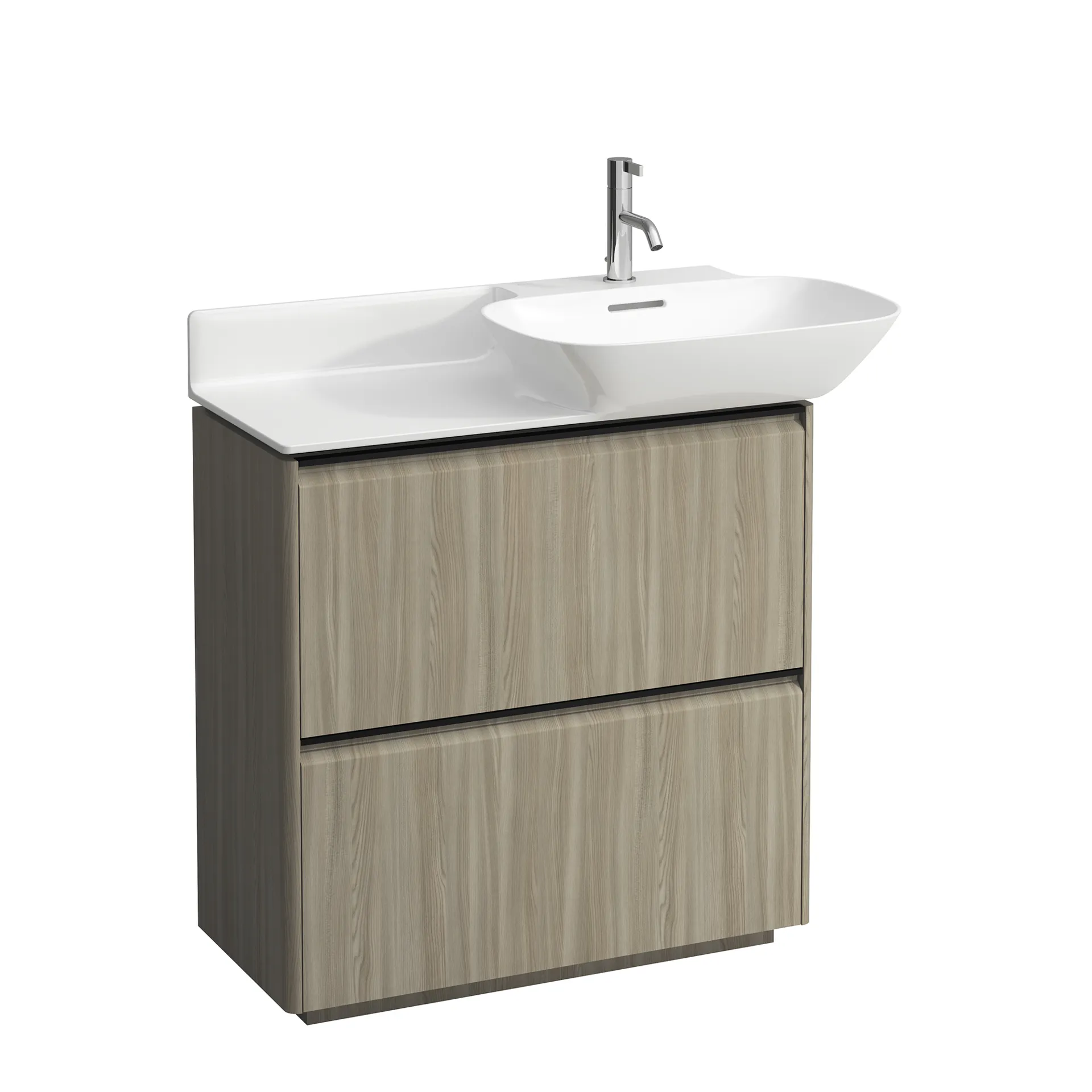 Waschtischunterbau BASE für INO 348x769x768 bodenstehend 2 Schubladen mit Griff aluminium schwarz für Waschtische H813301/2 weiß matt Waschtischunterbau BASE für INO 348x769x768 bodenstehend 2 Schubladen mit Griff aluminium schwarz für Waschtische H813301/2 weiß matt