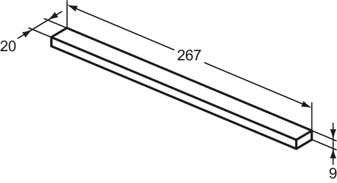 Ideal Standard Möbelgriff i.life 27cm Silk Black, 2 Stück Ideal Standard Möbelgriff i.life 27cm Silk Black, 2 Stück
