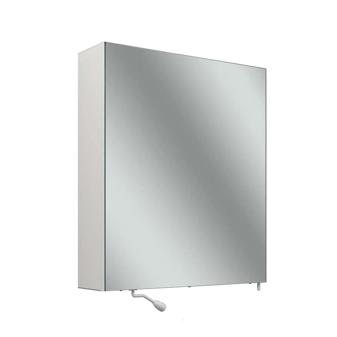 Schneider Spiegelschrank CLC1 60/1/K/0/L - Weißer Aluminiumkorpus, Aufputzmontage, Dreh-/Kipptüre, IP24 Schneider Spiegelschrank CLC1 60/1/K/0/L - Weißer Aluminiumkorpus, Aufputzmontage, Dreh-/Kipptüre, IP24