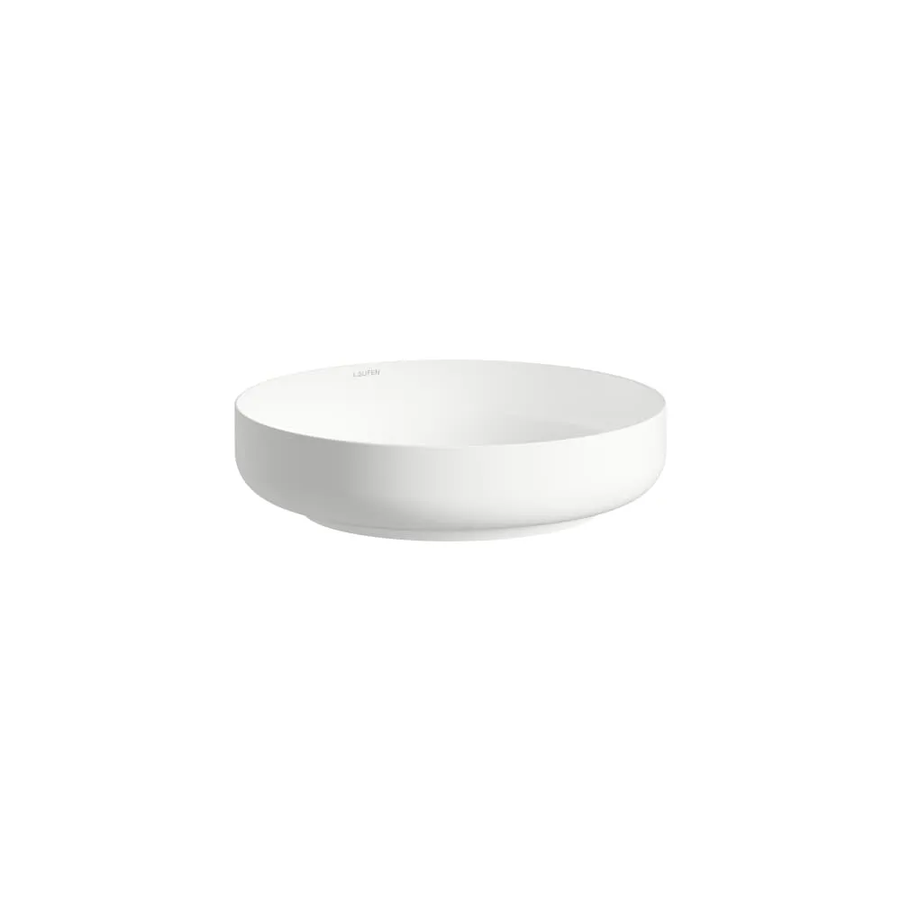 Laufen Waschtisch-Schale SONDO rund aus glasiertem Stahl 400 x 400 x 102 mm in weiß