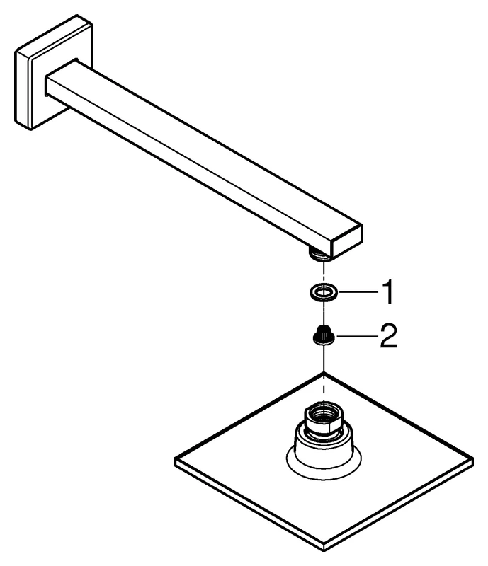 Kopfbrauseset Euphoria Cube 152 26073, Brausearm 286 mm, chrom Kopfbrauseset Euphoria Cube 152 26073, Brausearm 286 mm, chrom