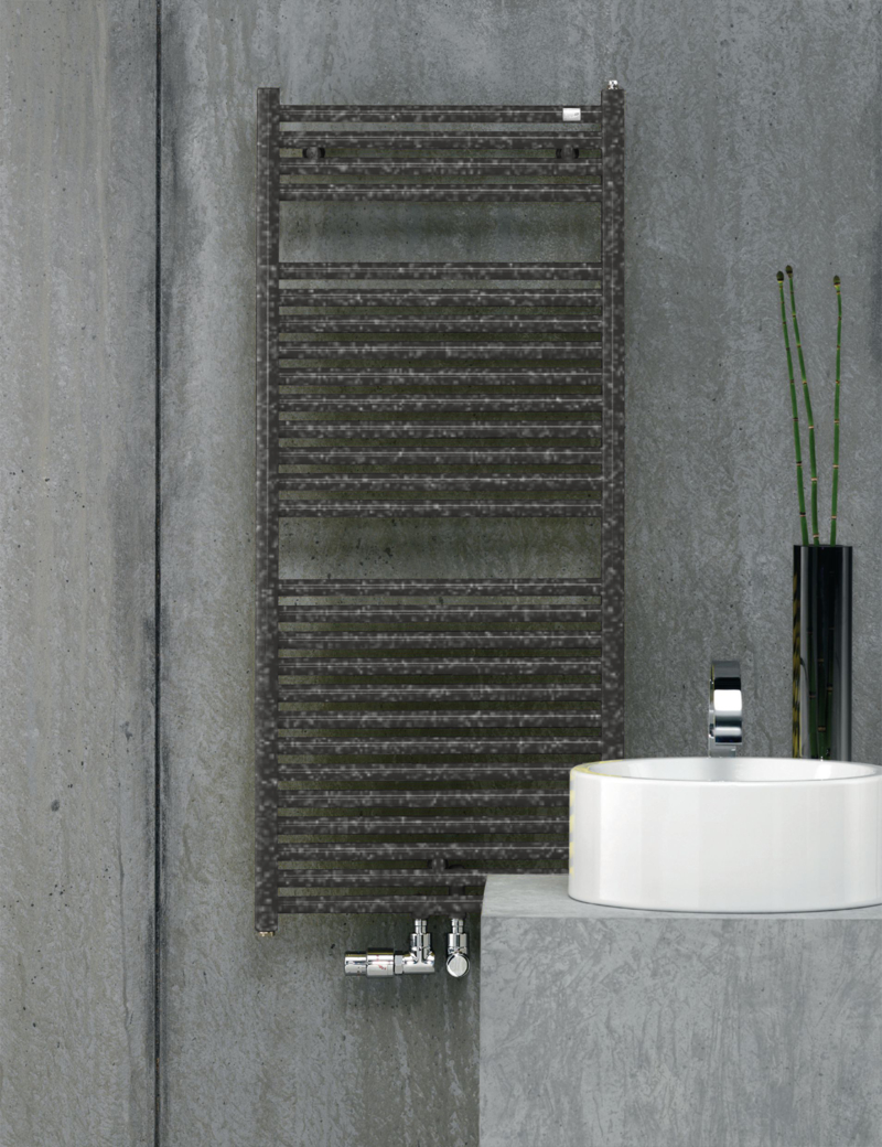 Zehnder Design-Heizkörper „Troja“ 100 × 176 cm in Umbra Grey (RAL 7022)