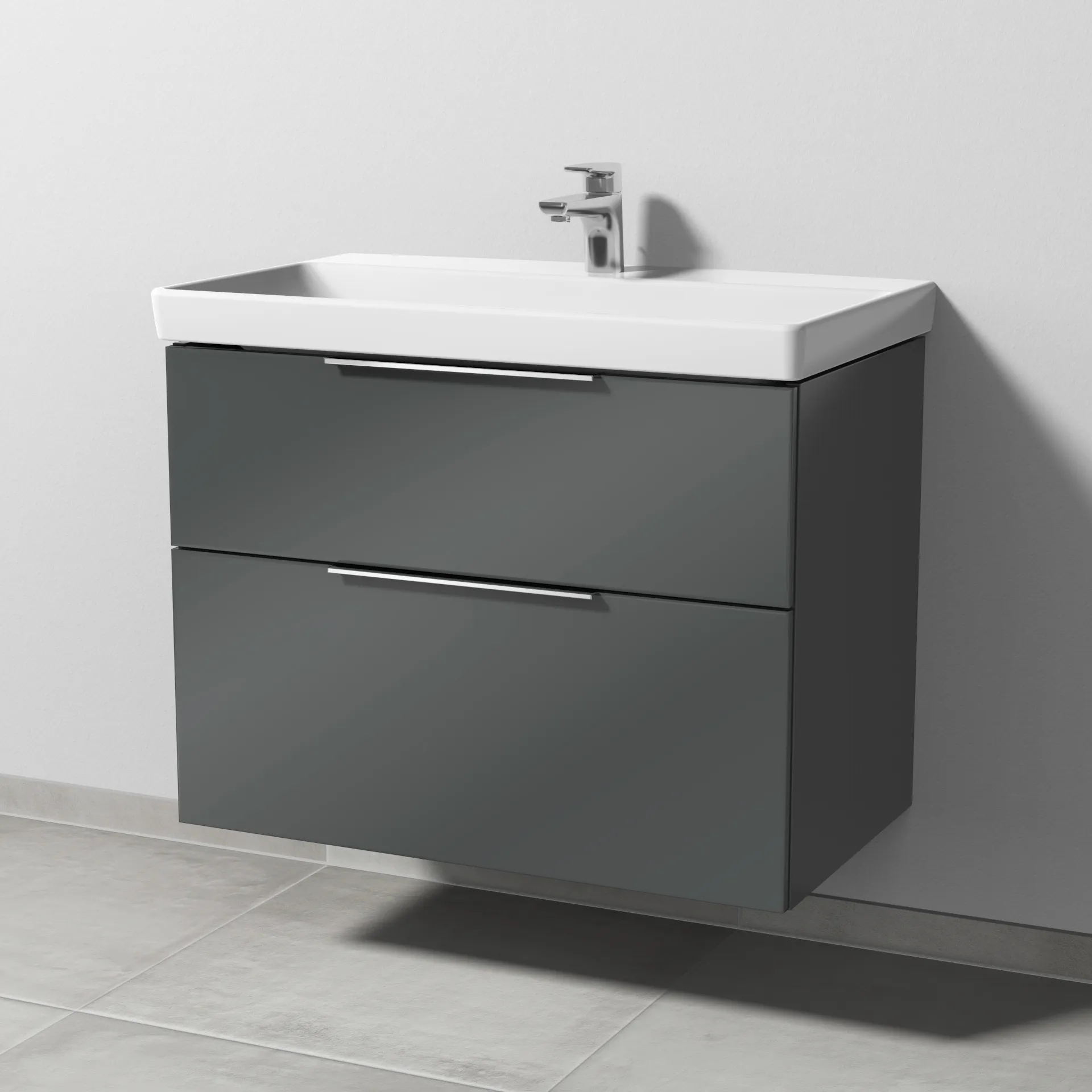 Sanipa Waschtischunterschrank „3way“ passend zu Keramik-Waschtische Avento von Villeroy & Boch 776 × 580 × 452 mm in Anthrazit (glanz) Sanipa Waschtischunterschrank „3way“ passend zu Keramik-Waschtische Avento von Villeroy & Boch 776 × 580 × 452 mm in Anthrazit (glanz)
