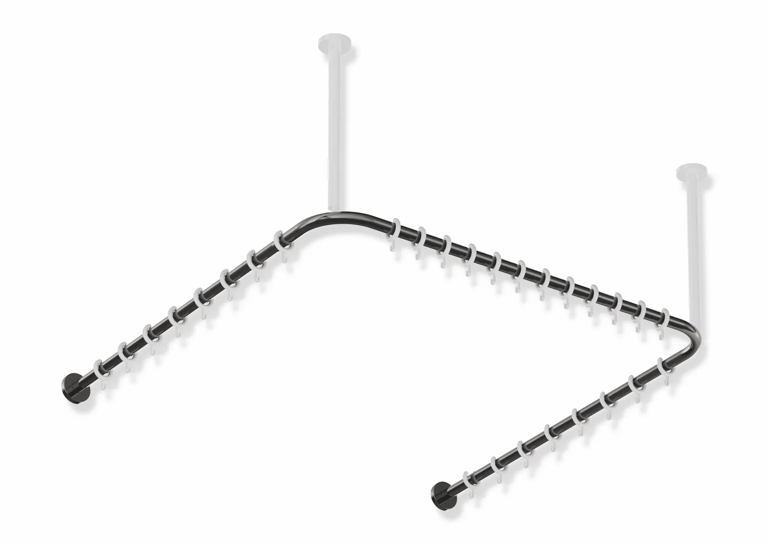 Vorhangstange des Systems 900, Edelstahl, PVD, Achsmaß 987 x 975 x 987 mm, kürzbar, D: 25 mm, mit 28 Vorhangringen aus POM, in Farbe CK (messing glänzend) Vorhangstange des Systems 900, Edelstahl, PVD, Achsmaß 987 x 975 x 987 mm, kürzbar, D: 25 mm, mit 28 Vorhangringen aus POM, in Farbe CK (messing glänzend)