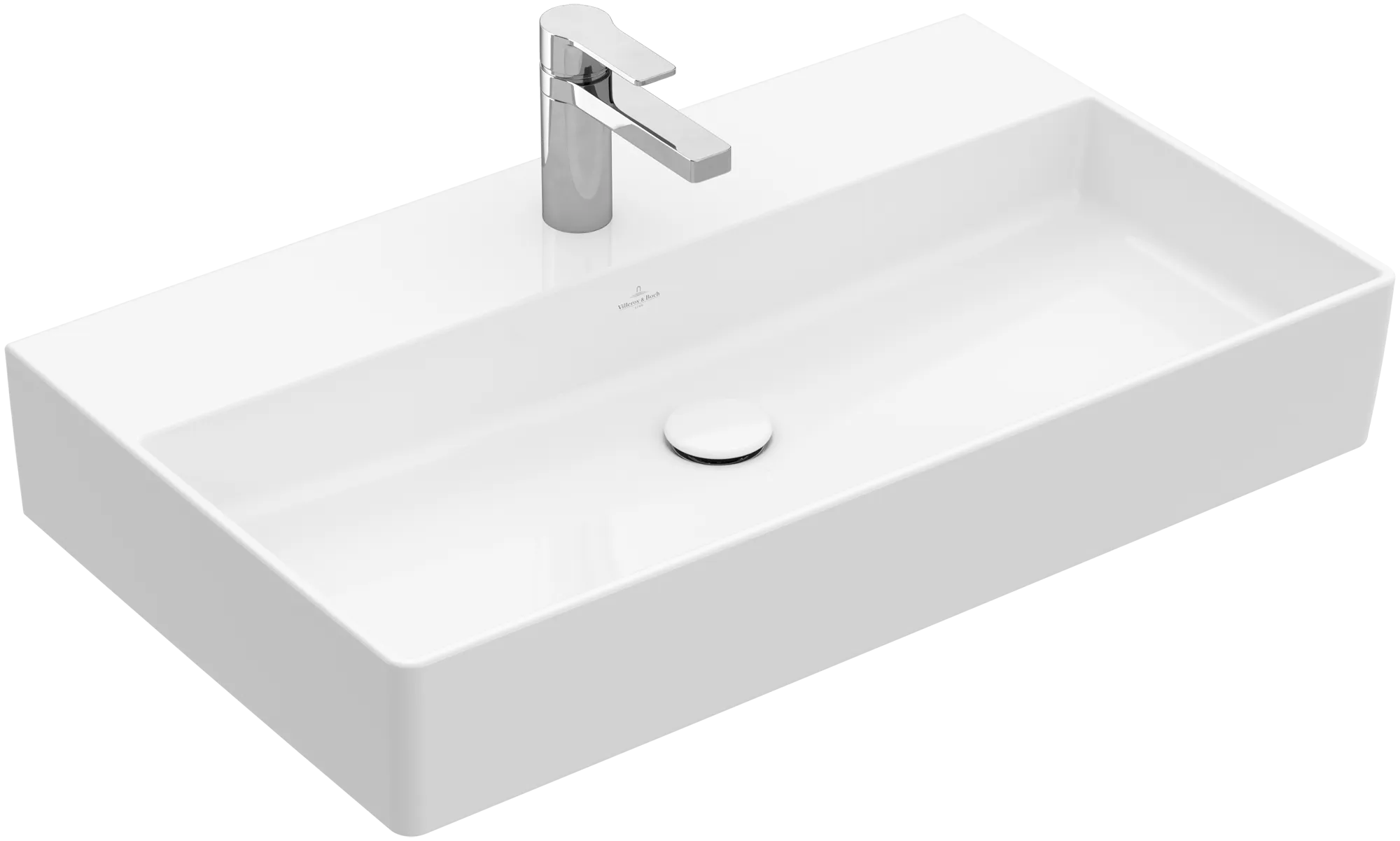 Villeroy & Boch Wandwaschtisch aus TitanCeram geschliffen „Memento 2.0“ 800 × 470 × 140 mm, mit Hahnlochbohrung, Hahnlochposition mittig in Weiß Alpin Villeroy & Boch Wandwaschtisch aus TitanCeram geschliffen „Memento 2.0“ 800 × 470 × 140 mm, mit Hahnlochbohrung, Hahnlochposition mittig in Weiß Alpin