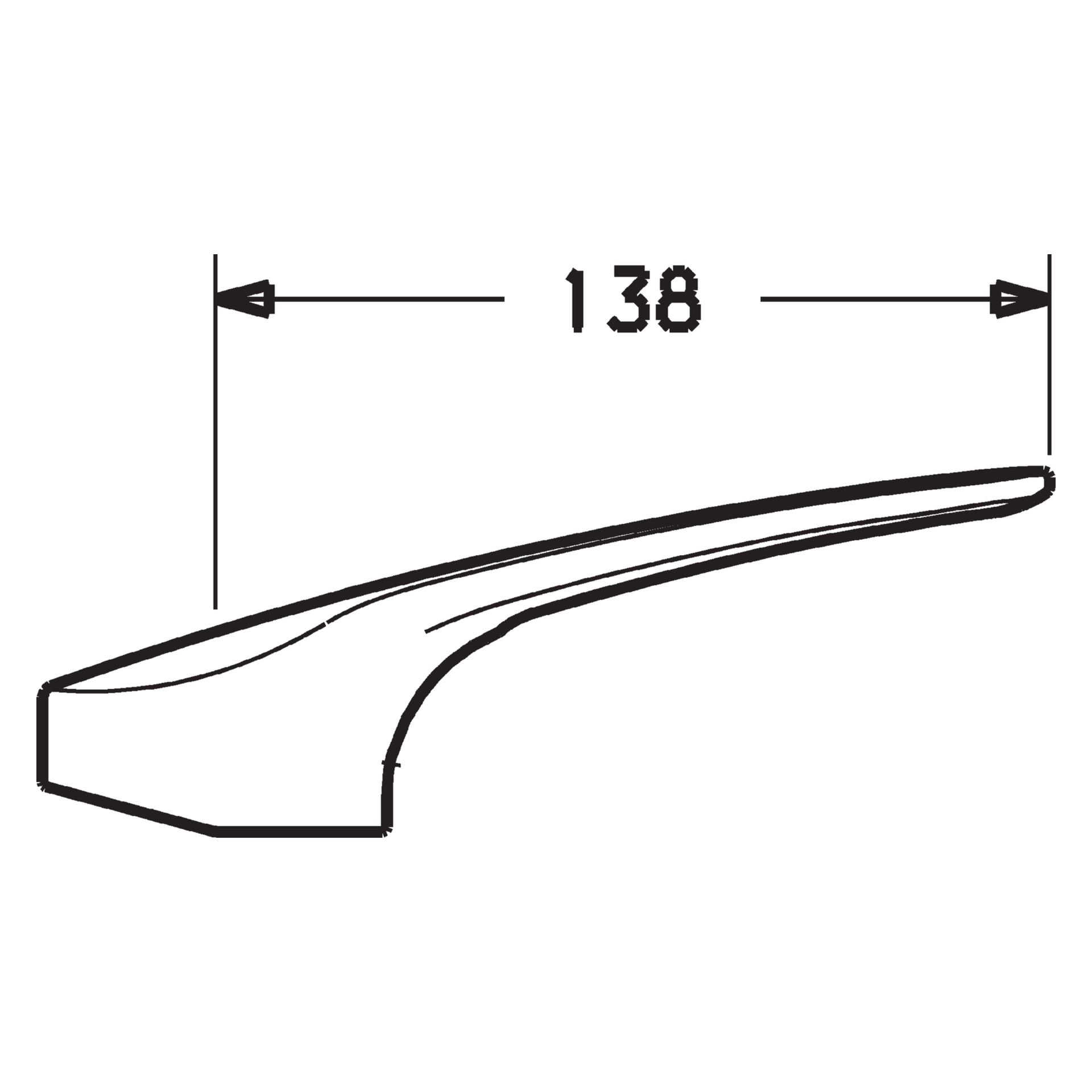 HANSAMIX neu Bedienungshebel (Metall) 138 mm