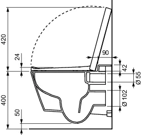 TECE Dusch-WC „one“, Befestigung verdeckt, ohne Spülrand TECE Dusch-WC „one“, Befestigung verdeckt, ohne Spülrand