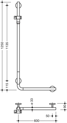 HEWI Haltegriff „System 800K“ HEWI Haltegriff „System 800K“