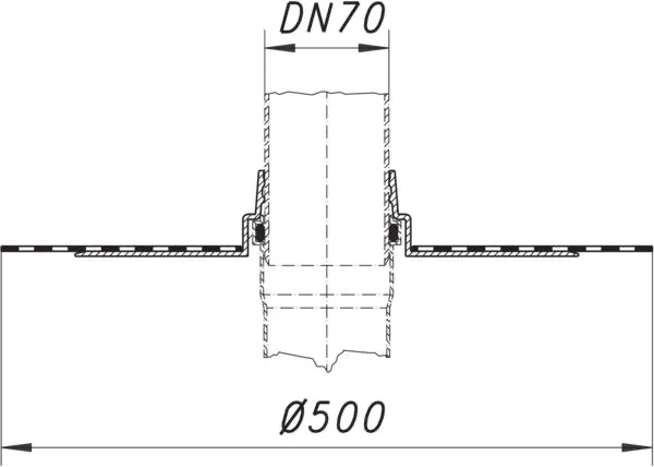 Rohrdurchführung DallBit, DN 70